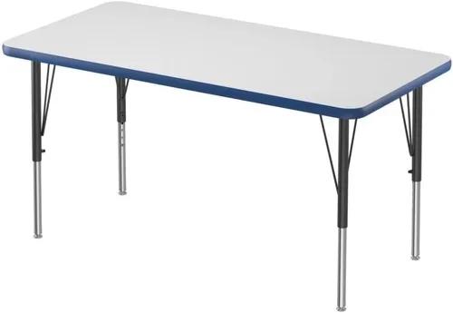 Vista 62 de Correll - Mesa rectangular de 24 x 36 pulgadas, mesa de actividades superior de borrado en seco, altura ajustable (19 a 29), laminado de alta