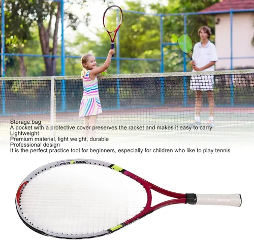 Vista 3 de Raquetas de tenis recreativas para adultos y jóvenes, raqueta de tenis de 23 pulgadas, el mejor kit de iniciación, raquetas de tenis súper ligeras