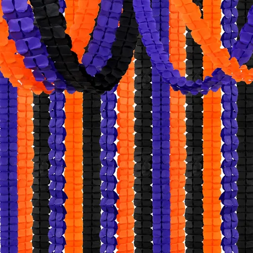 Vista 17 de Guirnalda de serpentinas para decoración de fiesta, color negro, verde y plateado - 12 piezas, guirnalda de papel de trébol de cuatro hojas