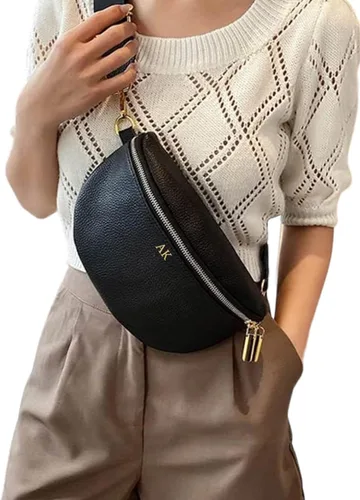 Vista 7 de Leather Fanny Pack Crossbody Bags for Women Trendy Sling Bag for Women Small Crossbody Bags for Women Vacation Essentials Handbags Crossbody Purse