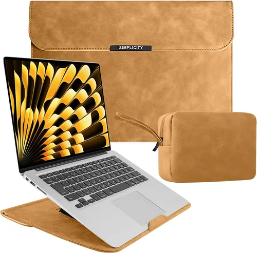 Vista 13 de Funda para portátil de 13-14 pulgadas con soporte para MacBook Neo 13 - Caqui