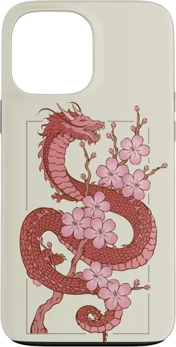 Vista 23 de iPhone 16 Japanese Dragon in Cherry Blossom Case