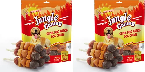 Vista 12 de Jungle Calling Golosinas para Perros, Aperitivos Kabob para Perros Multisabor, Kabobs Comestibles para Perros, Hechos con Pollo, Pato, Carne de Res