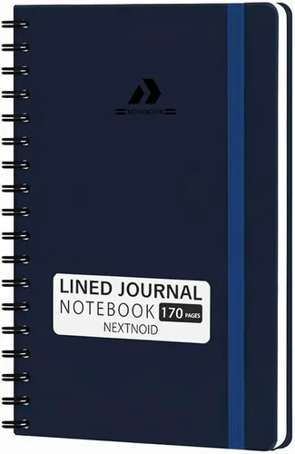 Vista 16 de Nextnoid Cuaderno de espiral forrado para mujeres y hombres, tamaño A5 (5.8 x 8.3 pulgadas), 170 páginas, cuadernos de tapa dura para trabajo y toma