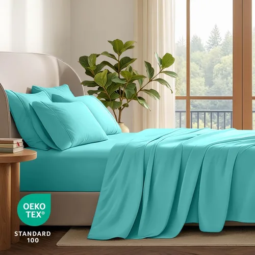 Vista 93 de Bare Home Sheet Set 1800 Ultra-Soft with 2 Pillowcases (Twin XL, Dark Blue)