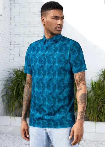 Vista 134 de TAPULCO Camisetas tipo polo de secado rápido para hombre, diseño de camuflaje, atléticas, ligeras, transpirables, casuales, para golf
