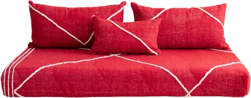 Vista 29 de arabicsofa Sofás de Suelo Coloridos de Estilo Marroquí – Cojines de Suelo Modulares Hechos a Mano (Beige 16, Sofá de Suelo de 4 pies)