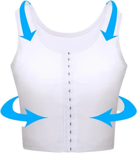 Vista 5 de Chaleco de compresión para hombre, fajas de entrenamiento para hombre, soporte de espalda, ginecomastia