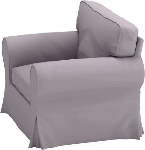 Vista 4 de Funda para silla Ektorp resistente compatible con funda de sofá IKEA Silla Poliéster Gris Claro