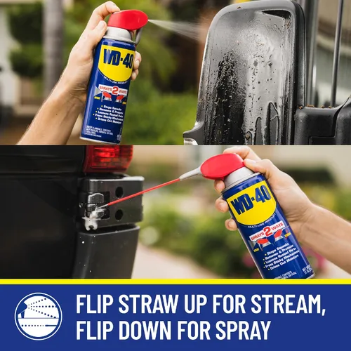 Vista 2 de WD-40 Fórmula original, producto multiusos con aerosoles inteligentes de paja de 2 maneras, 12 onzas [paquete de 6]