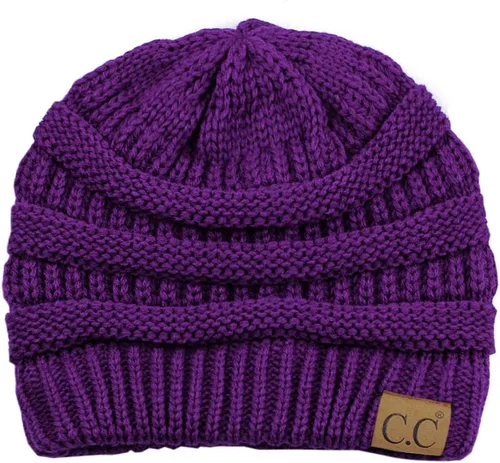 Vista 345 de C.C Trendy Warm Chunky Soft Stretch Cable Knit Beanie