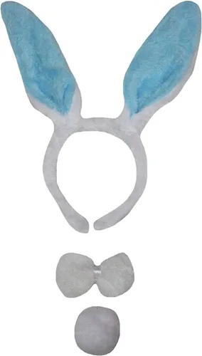 Vista 20 de Petitebella Traje combinado de 3 piezas con diadema de animales y pajarita y cola