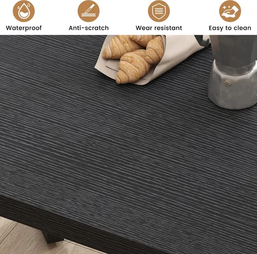 Vista 8 de Bigbiglife Mesa de comedor de 63 pulgadas para 6, mesa de comedor para interiores y exteriores con patas de madera, mesa de cocina con mesa grande