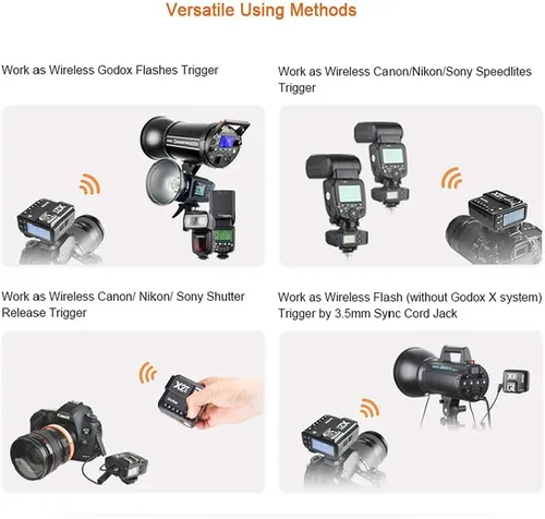 Vista 5 de Godox Disparador de flash inalámbrico X2T-S compatible con cámara Sony, conexión Bluetooth, control de aplicación, transmisor HSS 1/8000s para Godox