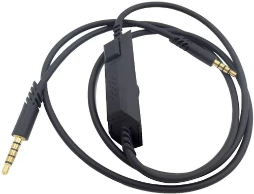 Vista 3 de Cable de repuesto A50 para auriculares con control de volumen y cable adaptador de audio para micrófono, compatible con A10A20A30A50A40A40TR