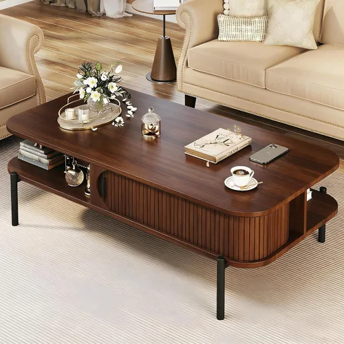 Vista 9 de HUAHUU Mesa auxiliar elevable, cuadrada de 31.5 pulgadas, con almacenamiento, mesa de centro con compartimento oculto grande, mesa central con mesa
