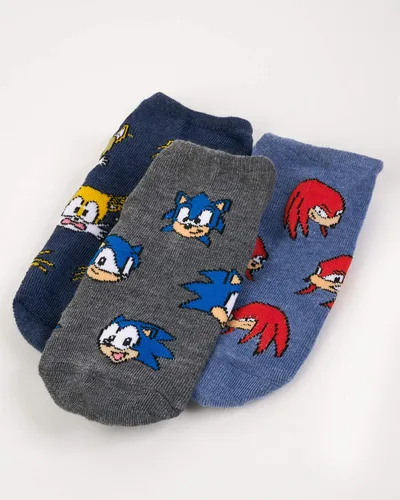 Vista 2 de Sonic The Hedgehog boys Sonic 5 Pack No Show Socks