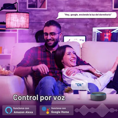 Vista 2 de Bombilla inteligente A15, bombillas LED WiFi E12, compatible