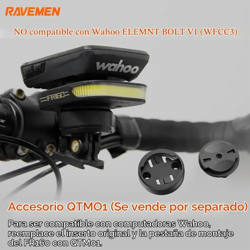 Vista 3 de RAVEMEN FR300/ FR160 Compatible with Garmin Bike Computer