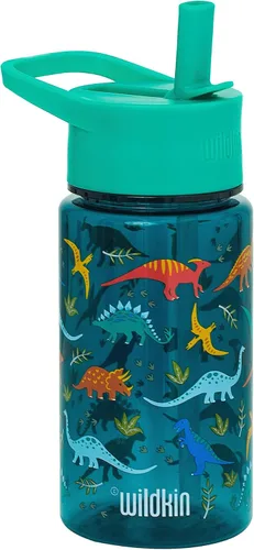 Vista 12 de Wildkin Botella de agua Tritan para niños de 16 onzas con tapa de popote a Unicornio