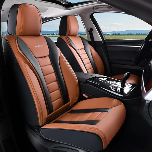 Vista 28 de Coverado Juego completo de fundas de asiento de automóvil, protector impermeable para asiento de automóvil, cojín de asiento de cuero, fundas