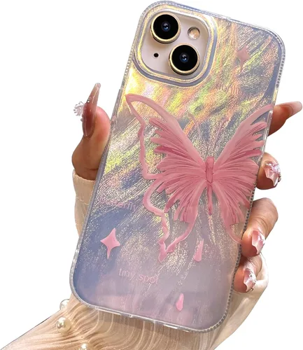 Vista 97 de I-MGAE-IN-AR Funda compacta para iPhone 11, diseño de mariposa, marco de protección de lente de cámara con diamante 3D, bonitas fundas protectoras