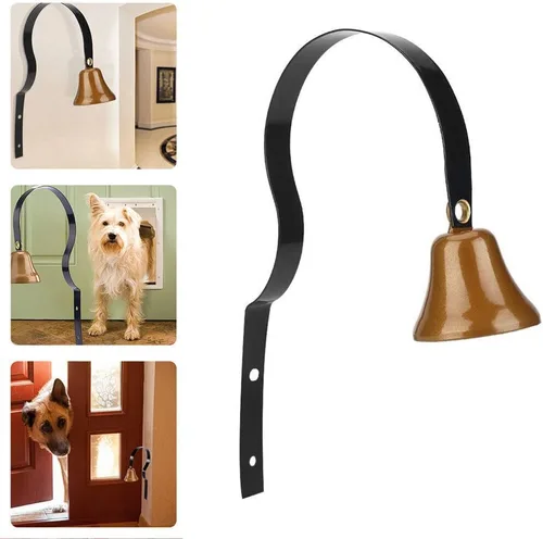 Vista 8 de Shop Keepers Bell, timbre de metal antiguo montado en la pared, timbre de metal para entrenamiento de perros, decoración del hogar, 1.6 pulgadas