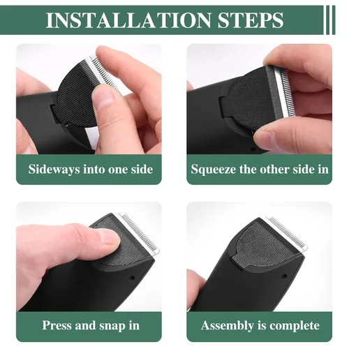 Vista 6 de Paquete de 2 cuchillas de repuesto para recortadora Meridian, cuchillas de repuesto higiénicas de cerámica compatibles con Meridian Body Trimmer
