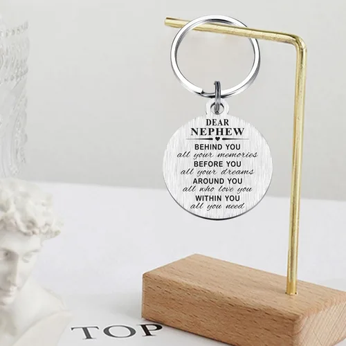 Vista 6 de Nephew Gifts - Best Nephew Ever Keychain - Graduation Christmas Gift to My Nephew