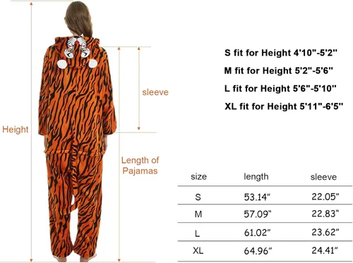 Vista 6 de Petrella Pijama de forro polar de animal para mujer, disfraz de una pieza para Navidad, Halloween, cosplay