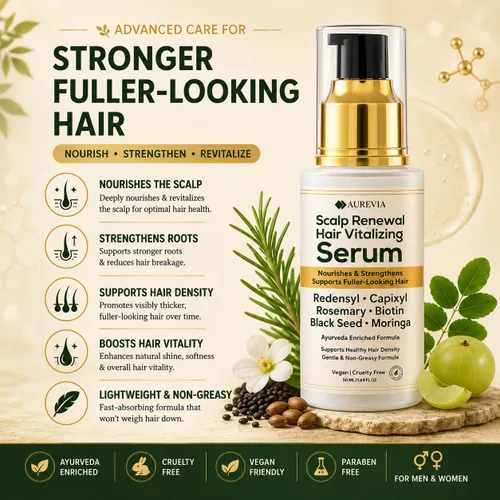 Vista 2 de Suero para el crecimiento del cabello, Redensyl y Capixyl con aceite de romero, biotina y péptidos para adelgazar el cabello y la pérdida