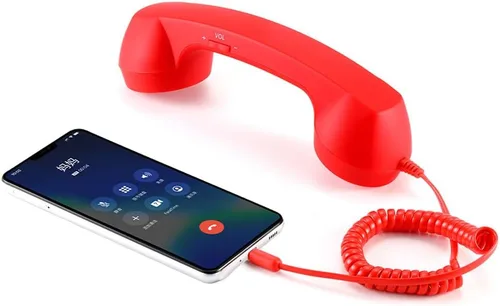 Vista 7 de Auriculares de teléfono retro para teléfono móvil, tableta, computadora portátil, auriculares con cómoda llamada, interfaz USB-C, con botón