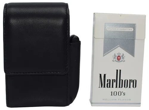 Vista 7 de Caja de cigarrillos de elevación automática con soporte para encendedor (para King Size & 100's)#92812 Negro