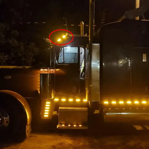 Vista 7 de ECOTRIC 5 luces LED ámbar para correr de 31 luces LED para camiones Peterbilt/Kenworth/Freightliner/Volvo/Western Star/Mack/International/Paccar