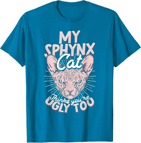 Vista 8 de My Sphynx Cat Thinks You're Ugly Too Pet Hairless Cat Sphynx T-Shirt Asphalt Grey