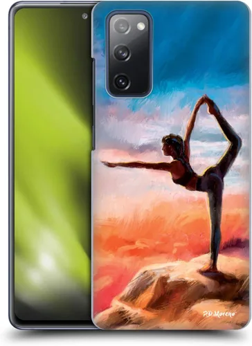 Vista 10 de Head Case Designs Officially Licensed P.D. Moreno Dancer's Pose Yoga Silhouettes Hard Back Case Compatible with Samsung Galaxy S20 FE / 5G