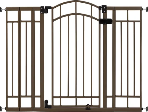 Vista 15 de Ingenuity Puerta decorativa multiusos extra alta con paso para bebé, se adapta a aberturas de 28.5 a 48 pulgadas (paquete de 1), metal negro
