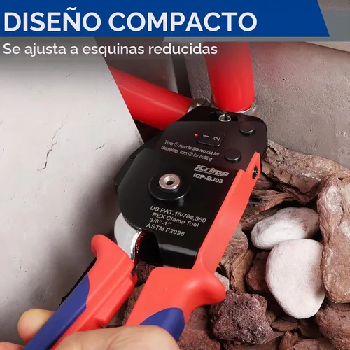Vista 4 de iCrimp BJ03 PEX - Kit de herramientas de extracción y cincha para abrazaderas de acero inoxidable de 3/8 a 1 pulgada