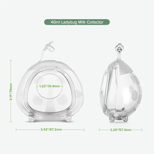 Vista 7 de Haakaa Ladybug - Colector de leche materna – 1 taza de lactancia de silicona, protector de mama reutilizable y receptor de leche para madres que