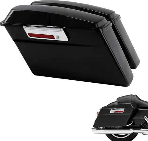 Vista 9 de Green-L Alforjas duras de color negro mate para Harley Touring Road King Street Glide Electra Ultra 2014-2024 Mate negro