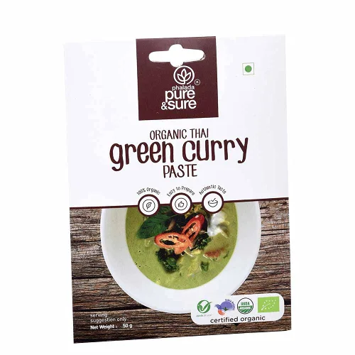 Vista 3 de Pure & Sure Pasta de curry verde tailandés orgánico Pasta de curry de cocina Vegetariana, sin OMG, sin conservantes 1.76 oz