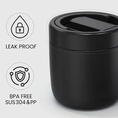 Vista 2 de HOMEKOL Termo para sopa de comida caliente: contenedor de almuerzo aislado de 40.5 oz para adultos, tarro térmico de acero inoxidable con tarro