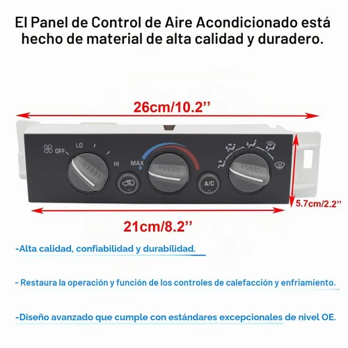 Vista 4 de 9378815 15-72548 599-007 Panel de Control del Calentador AC Módulo de Control del Clima Interruptor Sin Desempañador de Ventana Trasera