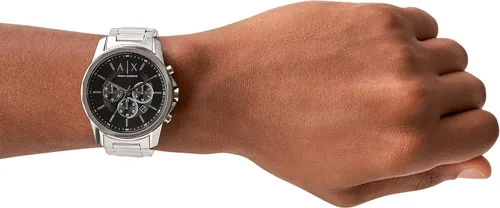 Vista 9 de Armani Exchange Reloj de vestir cronógrafo para hombre con correa de acero inoxidable o cuero