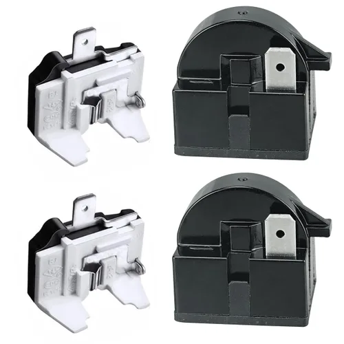 Vista 9 de Kit de relé y sobrecarga para compresor de refrigerador, 2 juegos de arrancadores de refrigerador QP2-4R7 4.7 ohmios 1 pin para refrigerador, relés