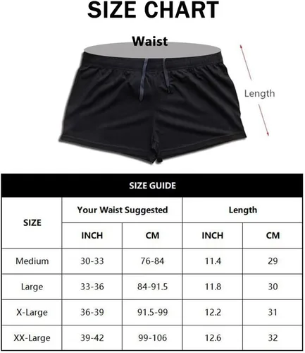 Vista 2 de Pantalones cortos de entrenamiento para hombre, de 3 pulgadas, entrepierna de algodón sin bolsillo