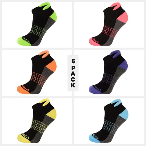 Vista 4 de VRD Womens Ankle Socks, Bamboo Rayon 6-Pairs Athletic Running Low Cut Socks With Tab