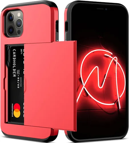 Vista 33 de Nvollnoe Funda para iPhone 11 con tarjetero resistente de protección de doble capa a prueba de golpes, ranura para tarjetas oculta, funda delgada