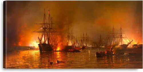 Vista 104 de A&T ARTWORK A Brisk Breeze por Willem van de velde Reproducciones de pintura de velero, impresiones en lienzo giclée para decoración del hogar, 20 x