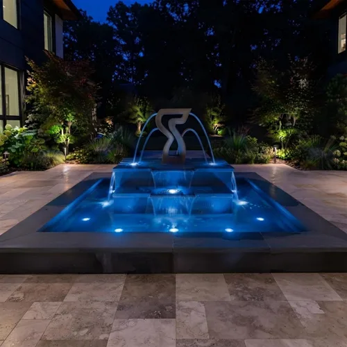 Vista 4 de luces subacuáticas de la piscina de 3W LED, luz del estanque IP68 12V Iluminación azul.